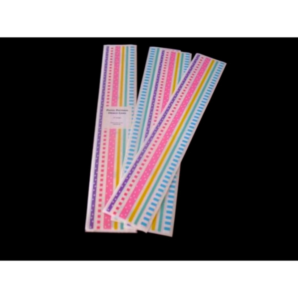 LOT Of 12 Sheets- Mrs. Grossman Stickers - "PASTEL DESIGN LINES"